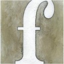(061) F simple - 7,5x7,5 cm