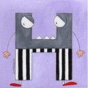 (080) H rigolo- 7,5x7,5 cm