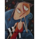 La paresseuse IV - 60x45cm - Acrylique sur toile