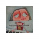 La pianiste - 50x50 cm - Acrylique sur bois