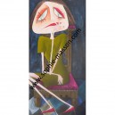 Il ne viendra plus ou La contrition - 50x100 cm - Acrylique sur toile