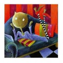 L'heure de la sieste - carte double 15x30cm ouverte