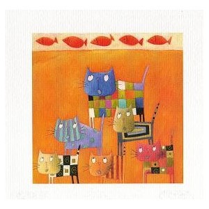 Pyramide chats - 15 x 15 cm