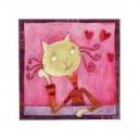 Chat me plaît - 15 x 15 cm