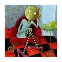 Chat me plaît - 15 x 15 cm