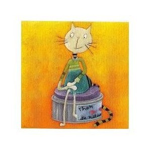 Chat me plaît - 15 x 15 cm