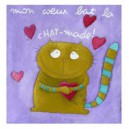 Chat me plaît - 15 x 15 cm