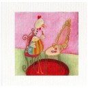 Je glousse de me voir si belle... 15x15cm