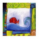 Bain vache - 15 x 15 cm