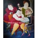 Four Women (Hommage à F.Botero) - 120 x 100 cm