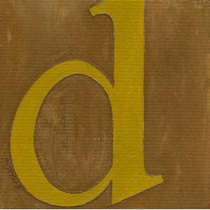 (041) D simple - 7,5x7,5 cm